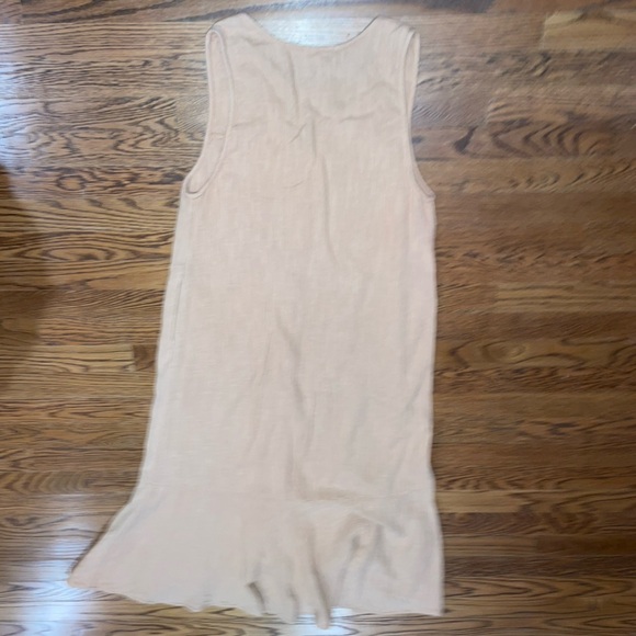 Free People Dress Valerie Vest Iced Chai Tan Cotton Women’s Small Free-est - Picture 8 of 8